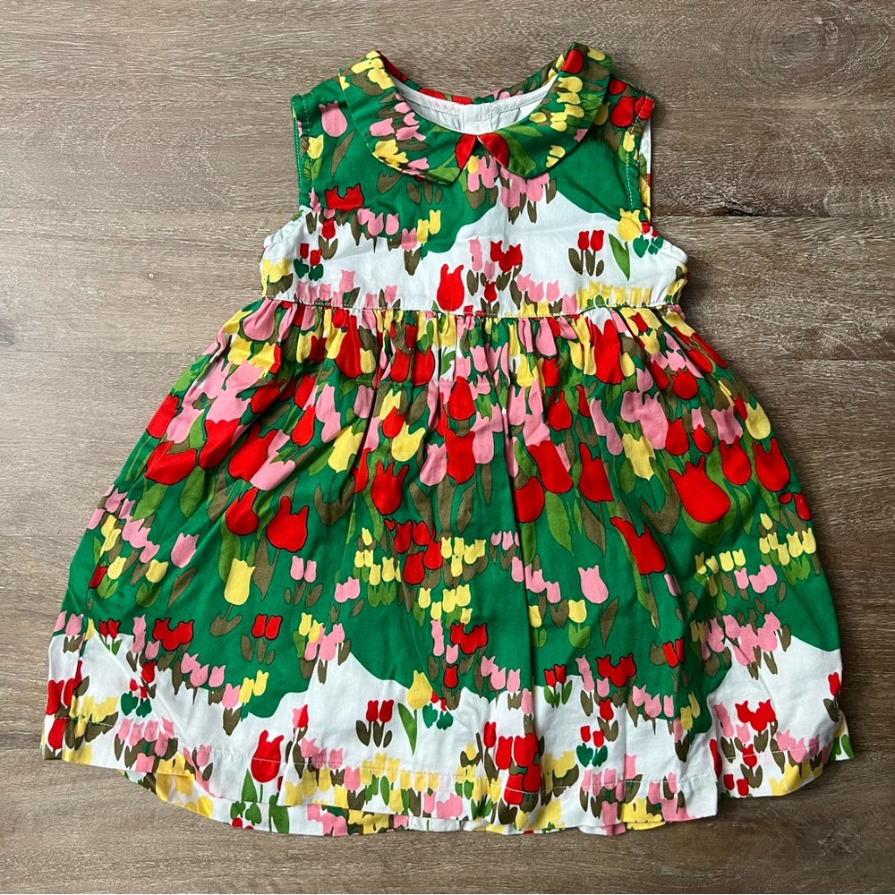 Hanna Andersson Spring Floral Tulip Dress with Bloomers Size 85 / 2T